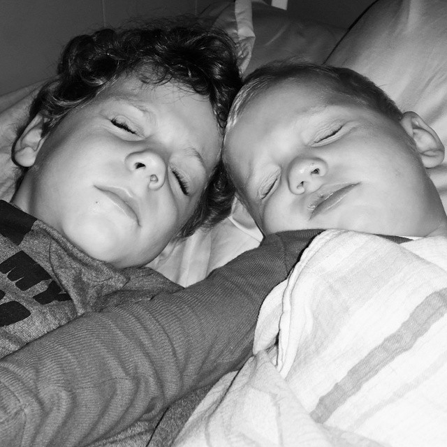 Gianluca and Micah Sleeping