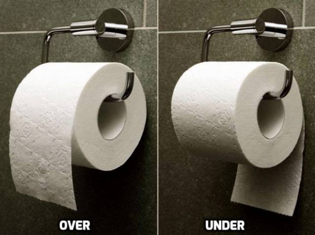 Over versus Under - The Toilet Paper Debate